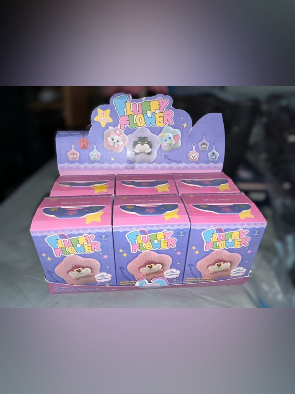 MINISO Fluffy Flower Series Disney Blind Box Figure Toy Plush Doll